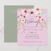 Blush Pink Sage Blumenzettel (Vorne/Hinten)