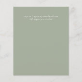 Blush Pink Sage Blumenzettel (Rückseite)