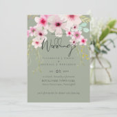 Blush Pink Sage Blumenzettel (Stehend Vorderseite)