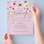 Blush Pink Sage Blumenzettel Flyer (Hand)