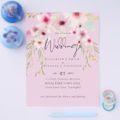 Blush Pink Sage Blumenzettel Flyer (Einzeln)