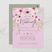 Blush Pink Sage Blumenzettel Postkarte (Vorne/Hinten)