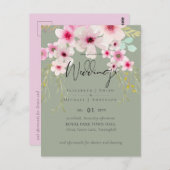 Blush Pink Sage Blumenzettel Postkarte (Vorne/Hinten)