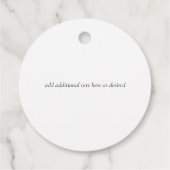 Blush Pink Sage Gastgeschenk Hochzeit Geschenktast Geschenkanhänger (Rückseite)