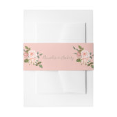Blush Pink & Sage Green Floral Wedding Einladungsbanderole (Vorderseite Beispiel)