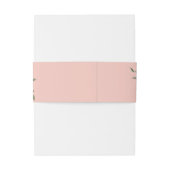 Blush Pink & Sage Green Floral Wedding Einladungsbanderole (Rückseitenbeispiel)