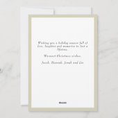 Blush Pink & Sage Green Kariert 3 Foto Weihnachten (Rückseite)