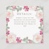 Blush Pink Sage Wasserfarbe Blumenzehen Begleitkarte (Rückseite)