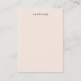 Blush Pink Sapphire Display Card Visitenkarte