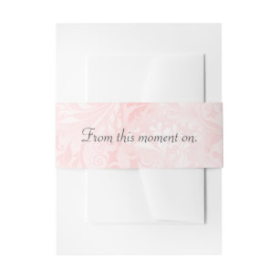 Blush Pink Satin Hochzeitszitat Einladungsbanderole