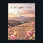 Blush pink save the date Announcement Postcard Ankündigungspostkarte<br><div class="desc">Blush pink save the date announcement and invatetion watercolour painting</div>