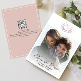 Blush Pink Save the Date Hochzeitsklassisches Foto