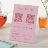 Blush Pink Scan to Pay Sockelschild (In Situ)