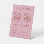 Blush Pink Scan to Pay Sockelschild (Vorderseite)
