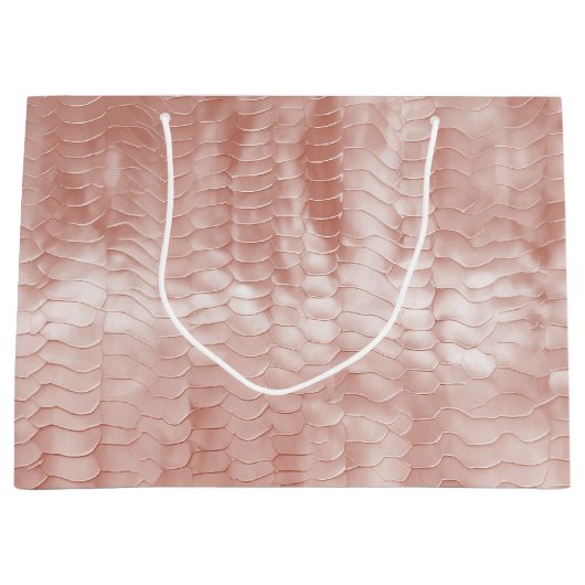 Blush Pink Schlange Print Große Geschenktüte (Vorderseite)
