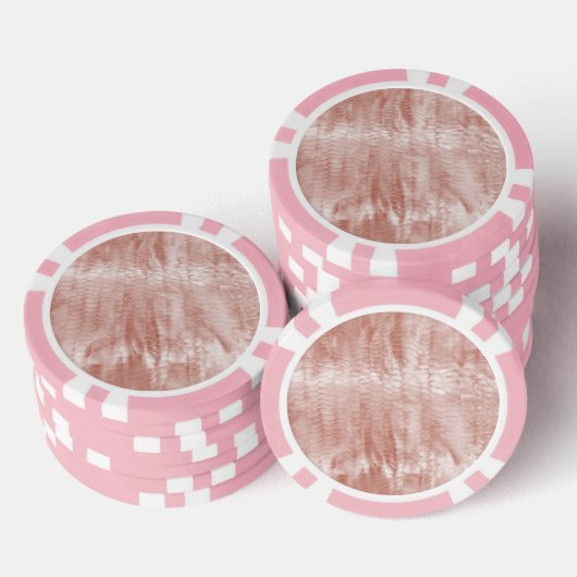 Blush Pink Schlange Print Pokerchips (Stapel)
