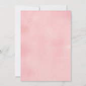 Blush Pink Schmetterling Lieben im Blüten Brautpar Einladung (Rückseite)