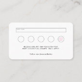 Blush Pink Schönheit Ästhetik Loyalität & Loyalitä Visitenkarte (Rückseite)