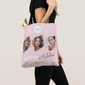 Blush Pink Schrift Logo Foto Makeup Studio Tasche (Von Nahem)