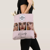 Blush Pink Schrift Logo Foto Makeup Studio Tasche (Von Nahem)