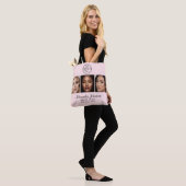 Blush Pink Schrift Logo Foto Makeup Studio Tasche (Am Model)