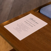 Blush Pink Script Custom Wedding Program