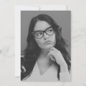 Blush Pink Script Foto Graduation Party Einladung (Rückseite)