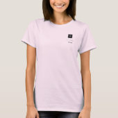 Blush Pink Script Logo Makeup Staff T-Shirt (Vorderseite)