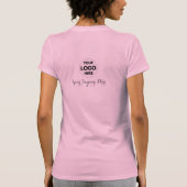Blush Pink Script Logo Makeup Staff T-Shirt (Rückseite)