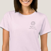 Blush Pink Script Logo Makeup Staff T-Shirt