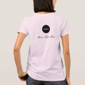 Blush Pink Script Logo Makeup Staff  T-Shirt (Rückseite)