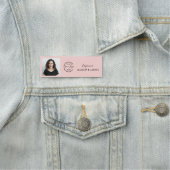 Blush Pink Script Logo Photo Lashes Namensschild (Beispiel)