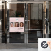 Blush Pink Script Logo Photo Lashes Studio Fensteraufkleber (Büro Tür)