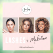 Blush Pink Script Logo Photo Lashes Studio Fensteraufkleber (Blatt 3)