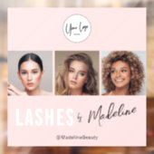 Blush Pink Script Logo Photo Lashes Studio Fensteraufkleber (Blatt 2)