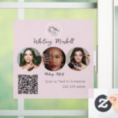 Blush Pink Script Logo Photo Makeup Artist Fensteraufkleber (Zuhause)