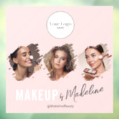 Blush Pink Script Logo Photo Makeup Studio Fensteraufkleber (Blatt 3)