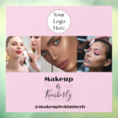 Blush Pink Script Logo Photo Makeup Studio Fensteraufkleber (Blatt 3)