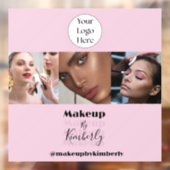 Blush Pink Script Logo Photo Makeup Studio Fensteraufkleber (Blatt 2)