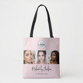 Blush Pink Script Logo Photo Makeup Studio Tasche