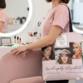 Blush Pink Script Logo Photo Makeup Studio Tasche