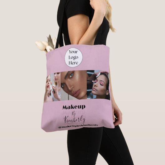 Blush Pink Script Logo Photo Makeup Studio Tasche (Von Nahem)