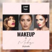 Blush Pink Script Logo Photo Makeup Studio Window Fensteraufkleber (Blatt 2)