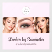 Blush Pink Script Logo Photo Makeup Studio Window Fensteraufkleber (Blatt)