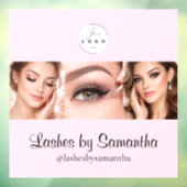 Blush Pink Script Logo Photo Makeup Studio Window Fensteraufkleber (Blatt 3)