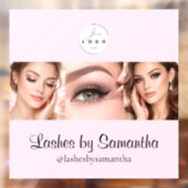 Blush Pink Script Logo Photo Makeup Studio Window Fensteraufkleber (Blatt 2)