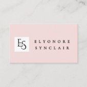 Blush Pink Script Logo QR Code Lashes Visitenkarte (Vorderseite)