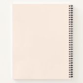 Blush Pink Script Name Modern Minimal Notebook Notizblock (Rückseite)