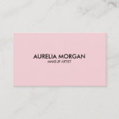 Blush Pink Script simple minimalist Makeup Visitenkarte (Vorderseite)