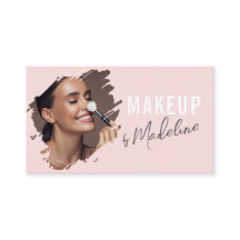 Blush Pink Script Social Icon QR Code Photo Makeup